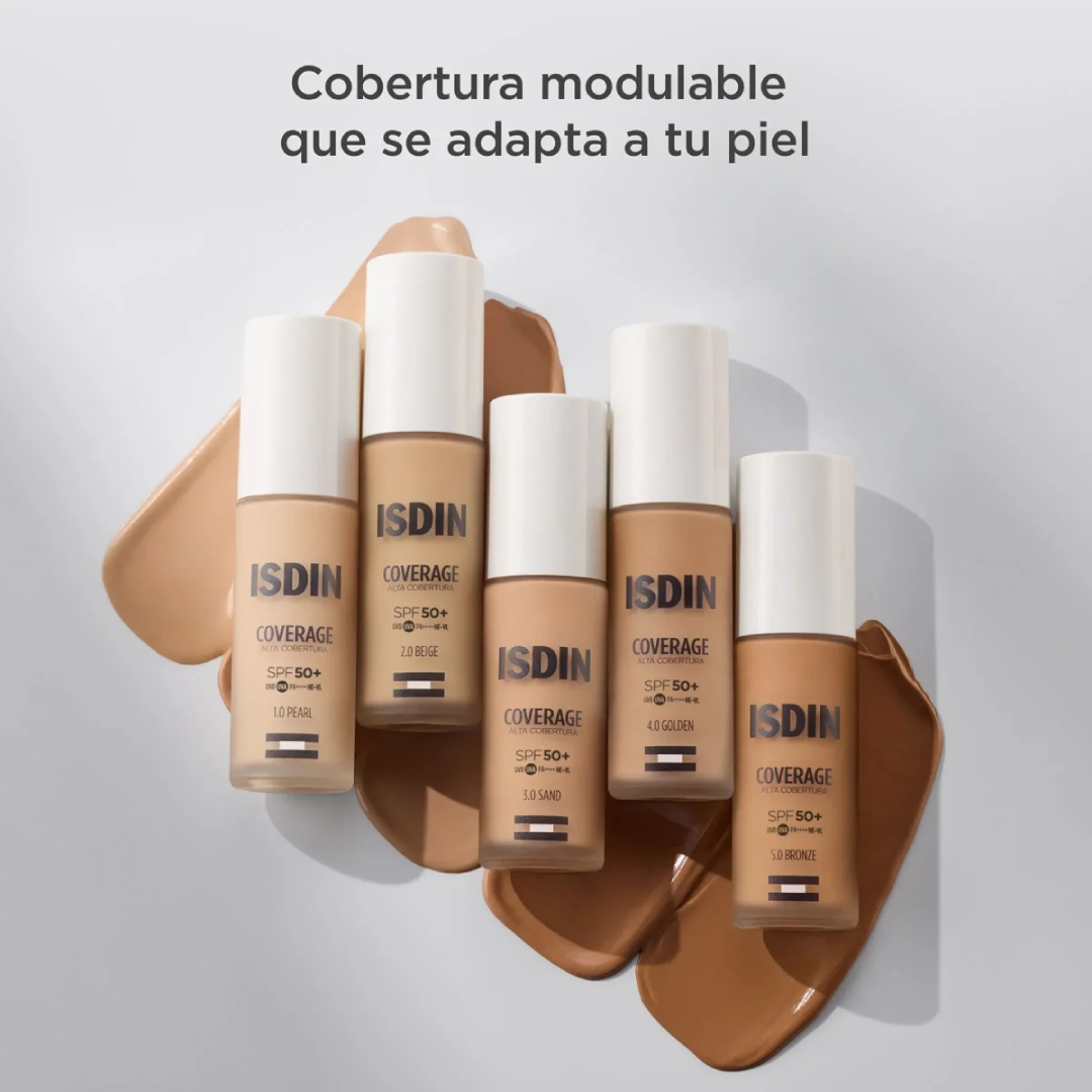 isdin coverage maquillaje muy alta proteccion spf50